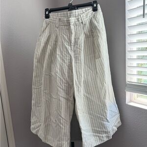 Maeve Cream and Black Striped Trousers